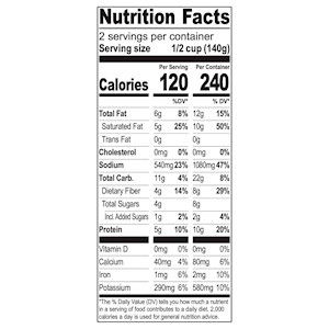 loma linda plant based thai red curry mock duck vegan meal nutrition panel info SWATCH