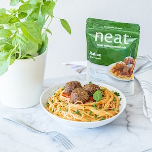 neat Italian mix plant based meat alternative made with pecans THUMBNAIL