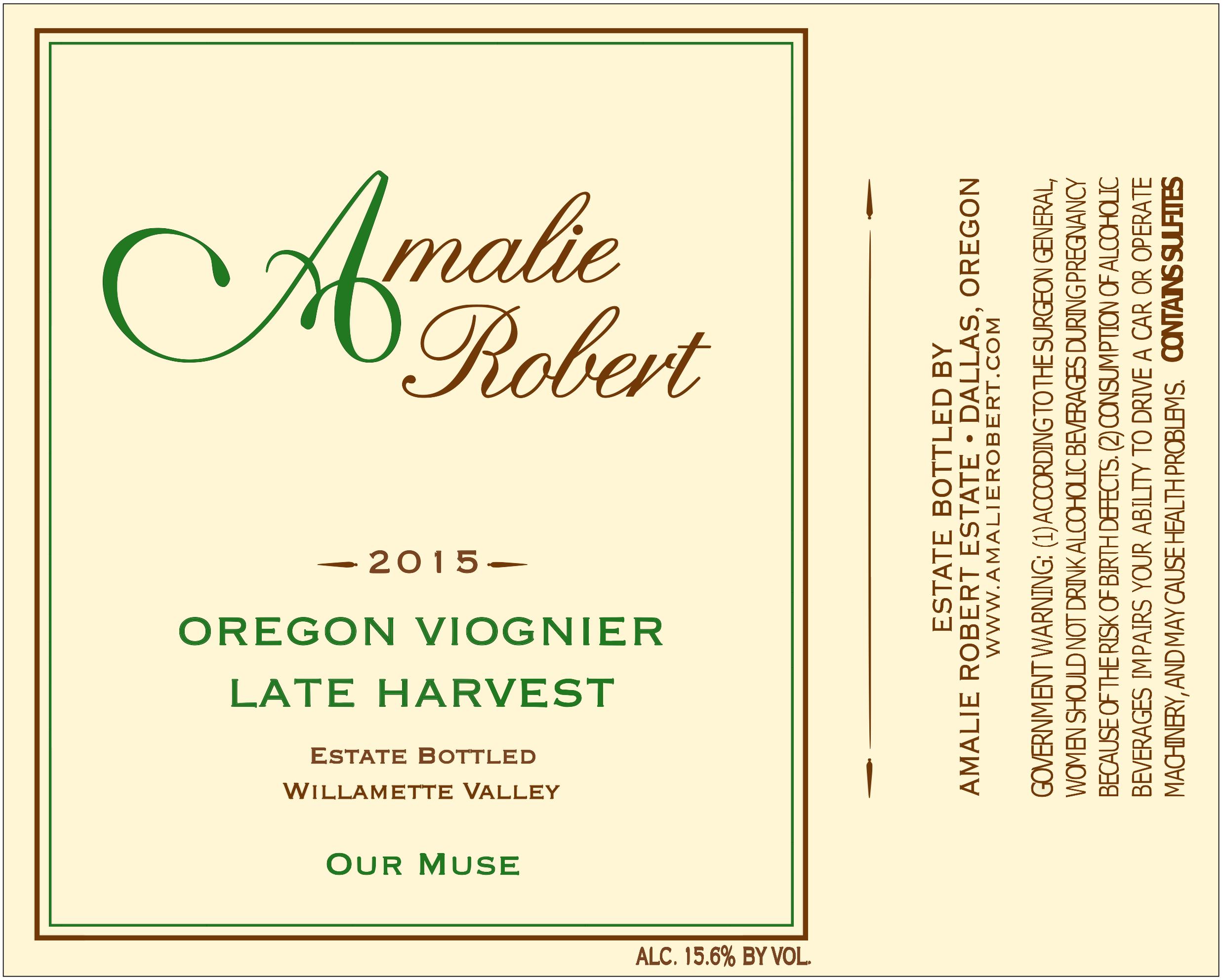 2015 Our Muse Viognier - Late Harvest (375 ml) THUMBNAIL