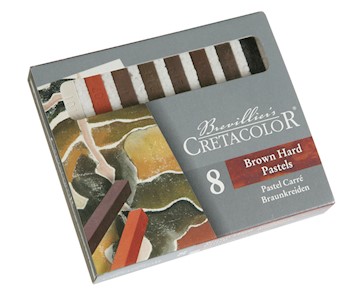 Cretacolor Hard Pastel Set, Sanguine Brown Pastel Chalk, Cardboard Set of 8 MAIN