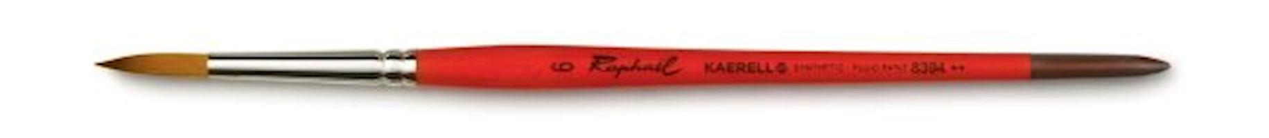 Raphael Kaerell Synthetic Short Handle Watercolor Brush, Round, 6 THUMBNAIL