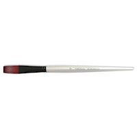 Robert Simmons Simply Simmons Extra-Firm Synthetic Long Handle Brush, Flat, 12 THUMBNAIL