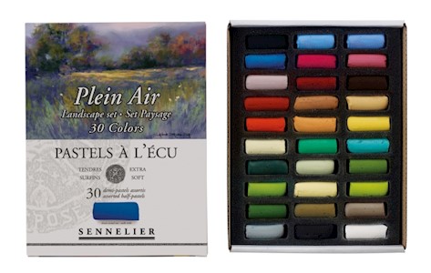 Sennelier Extra-Soft Pastel Half Stick Set, 30-Colors, Plein Air MAIN