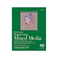 Strathmore Toned Mixed Media Paper Pad, 400 Series, 11" x 14", 15 Sheets, Gray THUMBNAIL