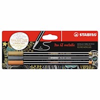 STABILO Pen 68 Metallic Set, Copper, Silver & Gold THUMBNAIL