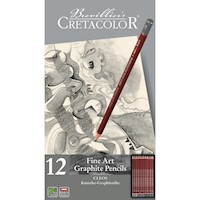 Cretacolor Fine Art Graphite Tin Set, Red Graphite Pencil Tin Set of 12 THUMBNAIL