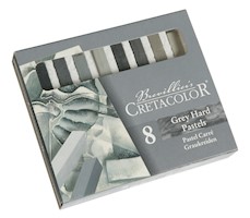 Cretacolor Hard Pastel Set, Greys Pastel Chalk, Cardboard Set of 8 THUMBNAIL