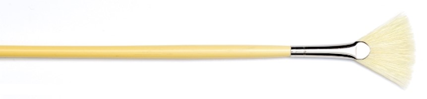 Isabey Yellow Handle Chungking Bristle Brush, Fan, Size 03 THUMBNAIL