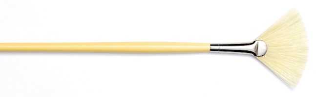 Isabey Yellow Handle Chungking Bristle Brush, Fan, Size 06 THUMBNAIL