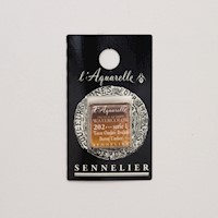Sennelier French Artists' Watercolor, Half Pan, Burnt Umber S1 THUMBNAIL