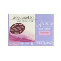 Fabriano Artistico Extra White Watercolor Block, 140 lb./300 gsm, Hot Press, 25 Sheets, 5" x 7" THUMBNAIL