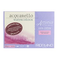 Fabriano Artistico Extra White Watercolor Block, 140 lb./300 gsm, Hot Press, 20 Sheets, 10" x 14" THUMBNAIL