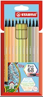 STABILO Pen 68, 10-Pen Wallet Set II THUMBNAIL