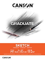 Canson Graduate Sketch Pad, Foldover, 9x12 inch, 40 Sheets THUMBNAIL