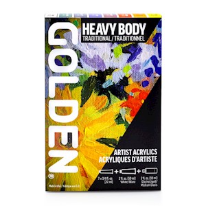 Golden Heavy Body Acrylic Set, 7-Color Heavy Body Traditional Set MAIN