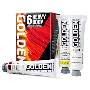 Golden Heavy Body Acrylic Set, 6-Color Heavy Body Essentials MAIN