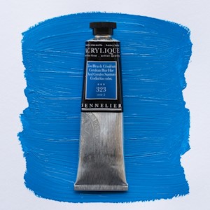 Sennelier Extra-Fine Artists' Acrylic Color, 60ml Tube, Cerulean Blue Hue S2 MAIN