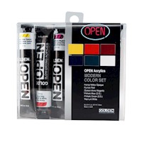Golden OPEN Acrylic Modern Color Set, 6-Colors THUMBNAIL