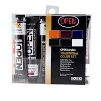 Golden OPEN Acrylic Traditional Color Set, 6-Colors THUMBNAIL
