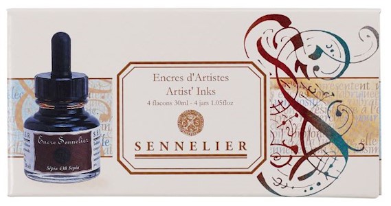 Sennelier Artist's Ink Set, 4-Bottles, 30ml MAIN