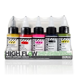 Golden High Flow Acrylic & Refillable Marker Set MAIN
