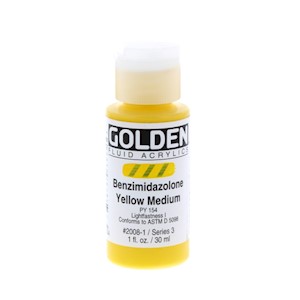 Golden Fluid Acrylic, Benzimidazolone Yellow Medium MAIN