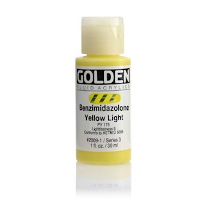 Golden Fluid Acrylic, Benzimidazolone Yellow Light LARGE