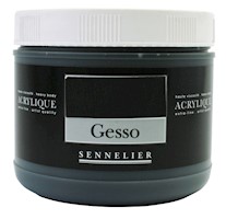 Sennelier Artists' Acrylic Gesso, 500ml, Black THUMBNAIL