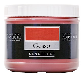 Sennelier Artists' Acrylic Gesso, 500ml, Red Ochre MAIN