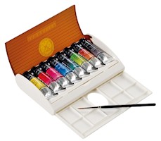 Sennelier French Artists' Watercolor Plastic Travel Set, 10ml Tubes, 8-Colors THUMBNAIL