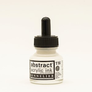 Sennelier Abstract Acrylic Ink, 30ml Bottle, Titanium White MAIN