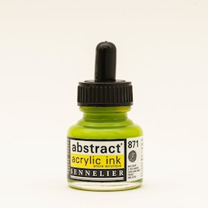 Sennelier Abstract Acrylic Ink, 30ml Bottle, Bright Yellow Green MAIN