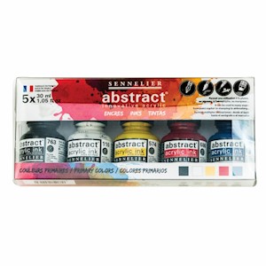 Sennelier Abstract Ink Primary Set, 5-Colors MAIN