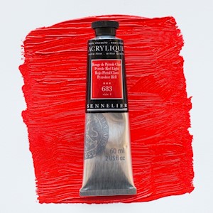 Sennelier Extra-Fine Artists' Acrylic Color, 60 ml Tube, Pyrrole Red Light S4 MAIN