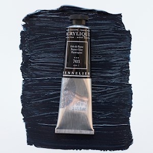 Sennelier Extra-Fine Artists' Acrylic Color, Tube, Payne's Grey S2 MAIN