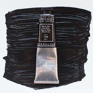 Sennelier Extra-Fine Artists' Acrylic Color, Tube, Mars Black S1 MAIN