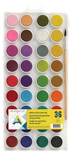 Art Alternatives Easy-to-Mix Watercolors & Brush MAIN