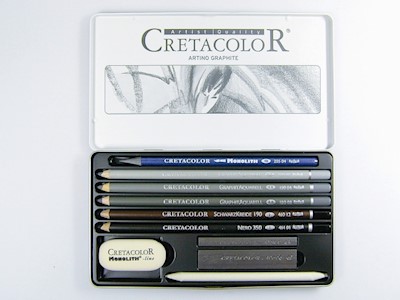 Cretacolor Artino Drawing Set, Artino Water-Soluble Graphite 10-Piece Set MAIN