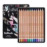 Cretacolor Mega Metallic Pencil Set, Tin Set of 12 THUMBNAIL