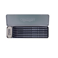 Cretacolor Monolith Graphite 7-Piece Set, Graphite & Eraser, Tin Box THUMBNAIL