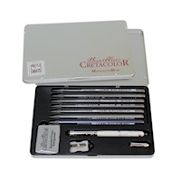 Cretacolor Monolith Graphite Pencil Tin Box Set 11 Pieces THUMBNAIL