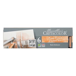 Cretacolor Primo Drawing Set, Basic Pencil Pocket Set, 6-Pencils MAIN