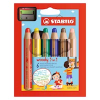 STABILO woody 3 in 1 Set with Sharpener THUMBNAIL