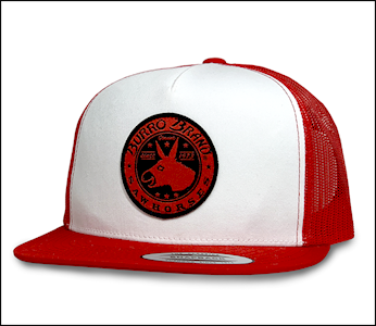 BURRO SNAPBACK - WHITE WITH RED MESH MAIN