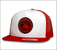 BURRO SNAPBACK - WHITE WITH RED MESH MAIN