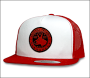 BURRO SNAPBACK - WHITE WITH RED MESH THUMBNAIL