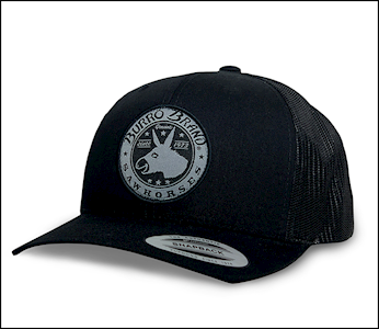 BURRO SNAPBACK - BLACK WITH BLACK MESH - GREY PATCH MAIN