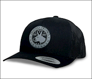 BURRO SNAPBACK - BLACK WITH BLACK MESH - GREY PATCH THUMBNAIL