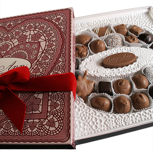 Valentine Square Heart - Milk & Dark Chocolate Asst (16oz) MAIN