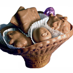 Chocolate Basket w Milk Chocolates Asst (16oz) THUMBNAIL